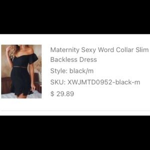 Sexy Black Maternity Dress